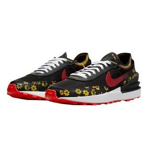 NIKE Waffle One Shoes/Sneakers Mens 12 Black/Habanero Sunflower NEW DQ7637